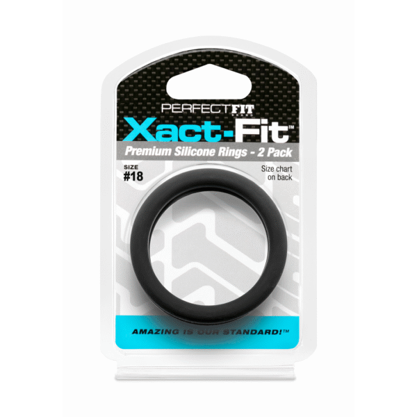 Anillos para el pene PerfectFit Xact Fit talla #18, paquete de 2