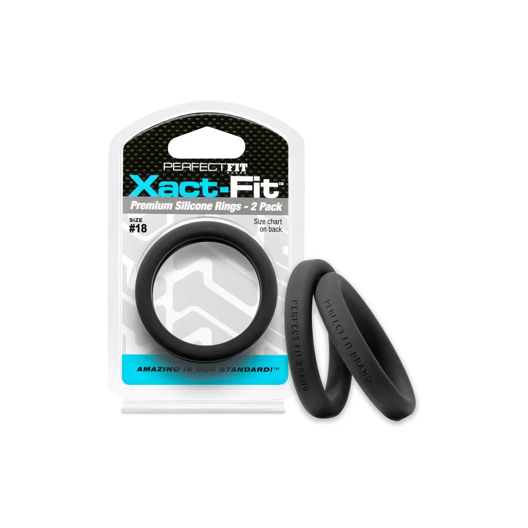 Anillos para el pene PerfectFit Xact Fit talla #18, paquete de 2 - Imagen 4