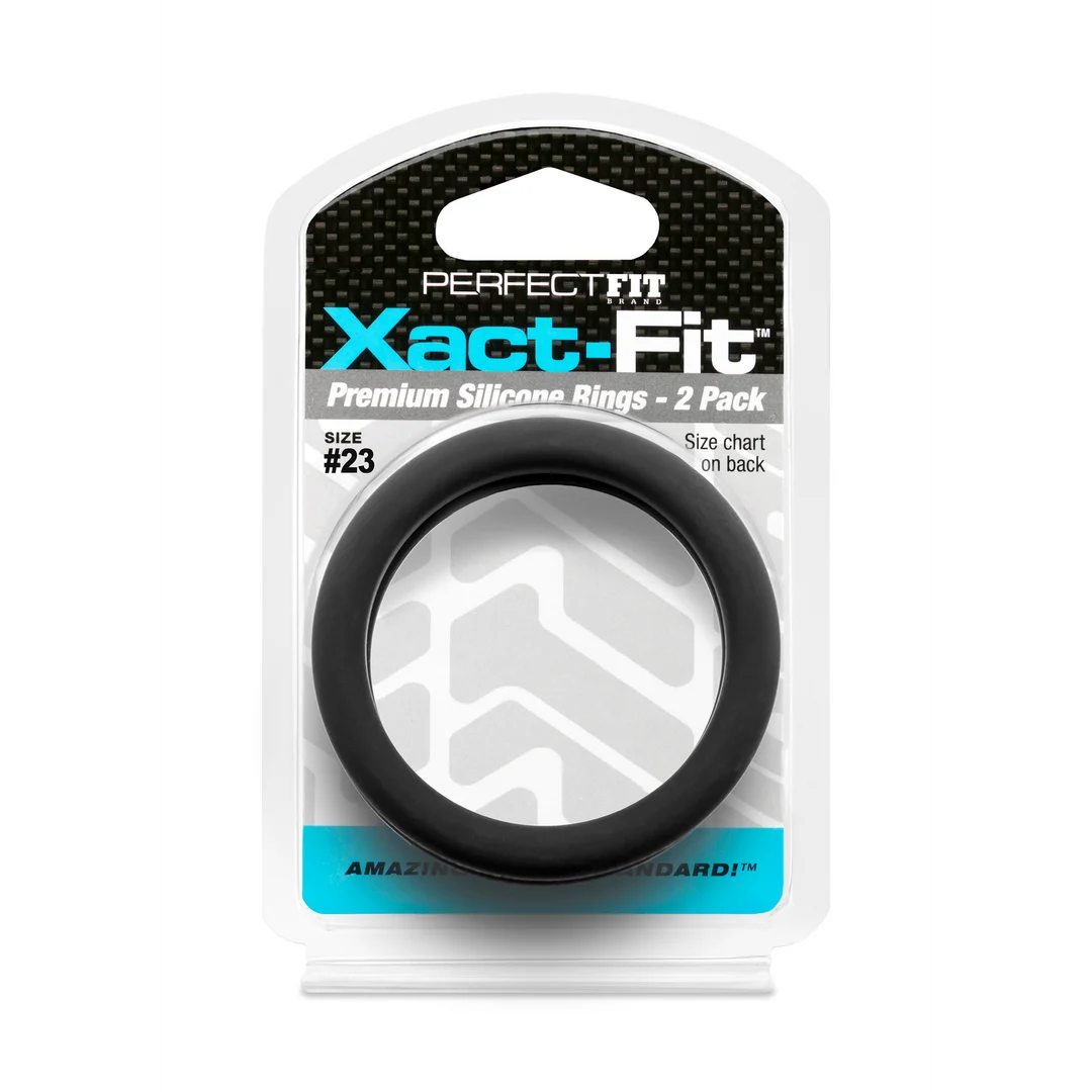 Anillo para el pene PerfectFit Xact Fit, pack de 2, talla 23 - Imagen 1