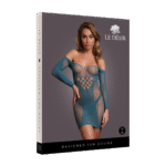 Minivestido de talla grande con rejilla y detalles en contraste para siluetas con curvas – LIN - Imagen 19