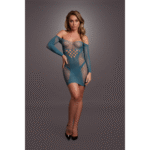 Minivestido de talla grande con rejilla y detalles en contraste para siluetas con curvas – LIN - Imagen 22