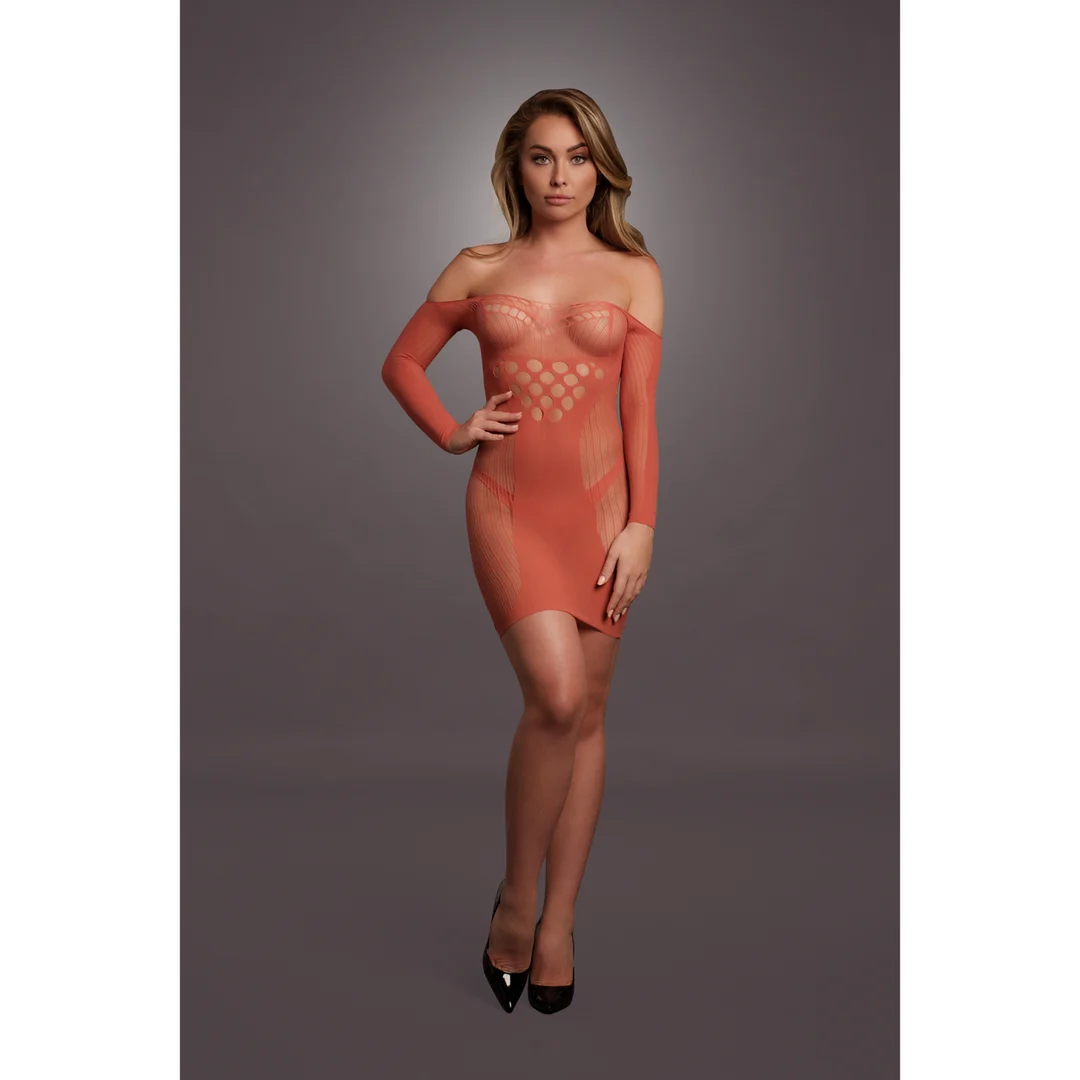 Minivestido de talla grande con rejilla y detalles en contraste para siluetas con curvas – LIN - Imagen 28