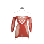 Minivestido de talla grande con rejilla y detalles en contraste para siluetas con curvas – LIN - Imagen 18
