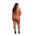 Minivestido de talla grande con rejilla y detalles en contraste para siluetas con curvas – LIN - Imagen 15