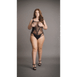 Body para siluetas con curvas y rejilla en contraste para un look sensual – Desirelle - Imagen 6