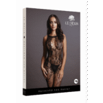 Body de rejilla con cuello alto de encaje y entrepierna abierta para cuerpos con curvas – LIN - Imagen 7