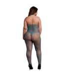 Body de encaje y rejilla con abertura en la entrepierna para un look sensual con curvas - LIN - Imagen 3
