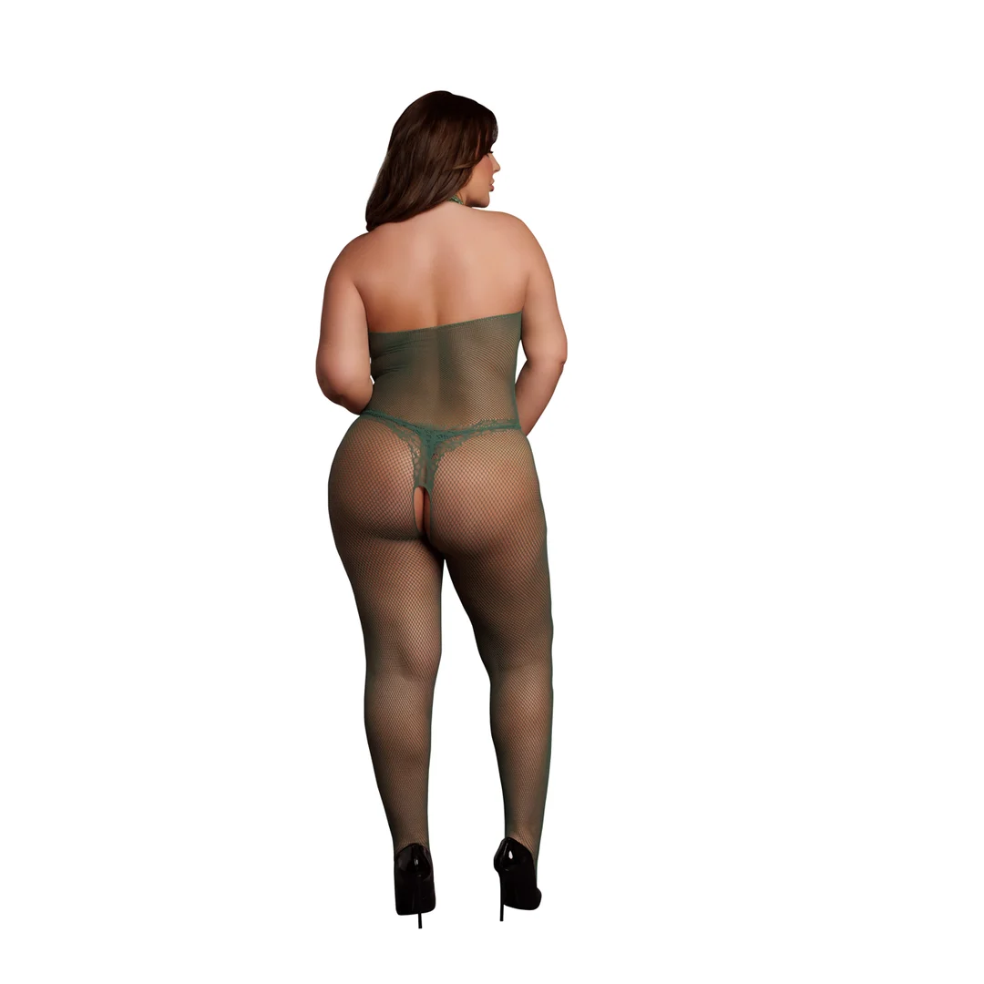 Body de encaje y rejilla con abertura en la entrepierna para un look sensual con curvas - LIN - Imagen 15