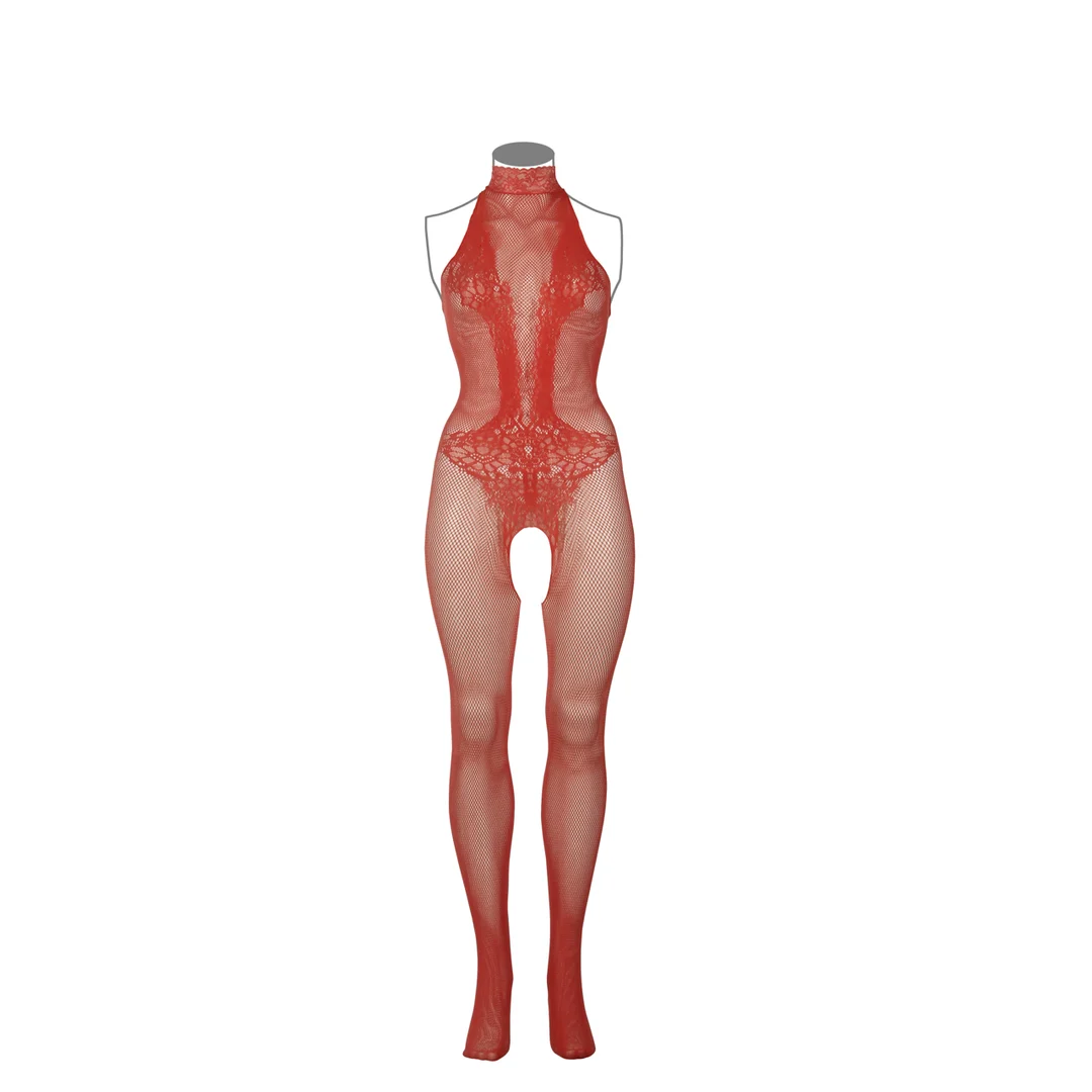 Body de encaje y rejilla con abertura en la entrepierna para un look sensual con curvas - LIN - Imagen 24