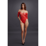 Body teddy sin entrepierna con pedrería y top de encaje para realzar tus curvas – Desirelle - Imagen 11