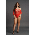 Body teddy sin entrepierna con pedrería y top de encaje para realzar tus curvas – Desirelle - Imagen 4