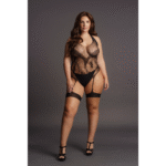 Body para curvas con strass y cuello halter para un look sensual – Desirelle - Imagen 4