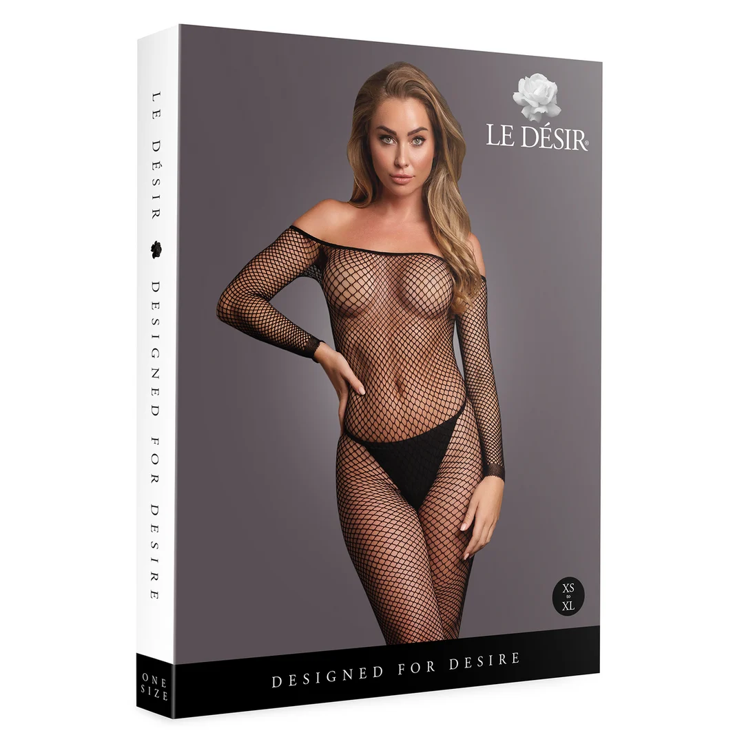Body de rejilla con hombros descubiertos para siluetas con curvas – OSX - Imagen 7
