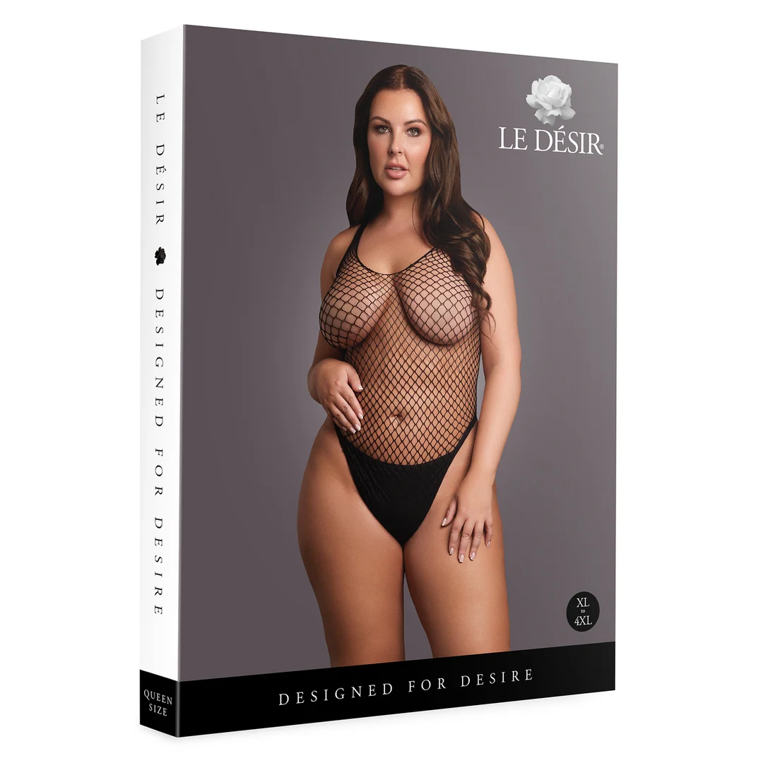 DES066BLKOSX-2 Body de lencería para curvas con detalles de rejilla para un look sugerente – OSX - Imagen 1