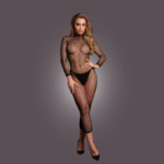 Vestido de rejilla con cuello alto para un look sensual que realza tus curvas – OSX - Imagen 10