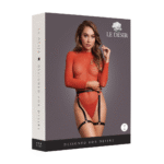 Body para cuerpos con curvas, con purpurina y ligueros de PU para un look de fiesta atrevido - Desirelle - Imagen 13