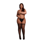 Medias hasta el muslo con purpurina dorada para un look glamuroso y curvy – Desirelle - Imagen 4