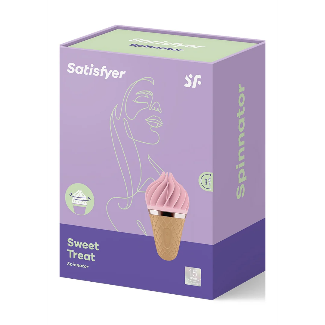 Satisfyer Vibrador de clítoris con relieves giratorios – Dulce capricho - Imagen 1
