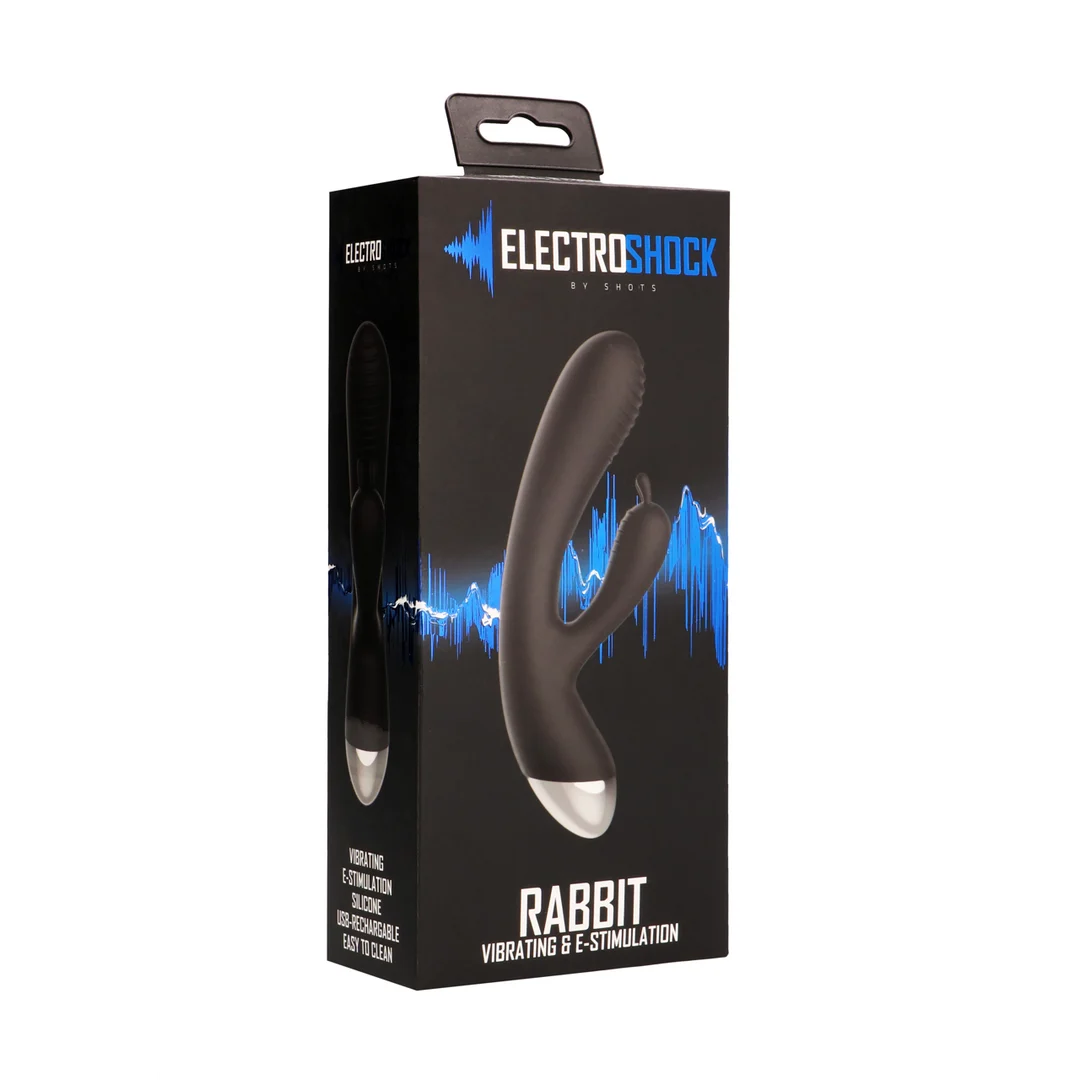 ELC001BLK-2 Vibrador anal con 10 modos – E-Stimulation Rabbit Vibrator - Imagen 1