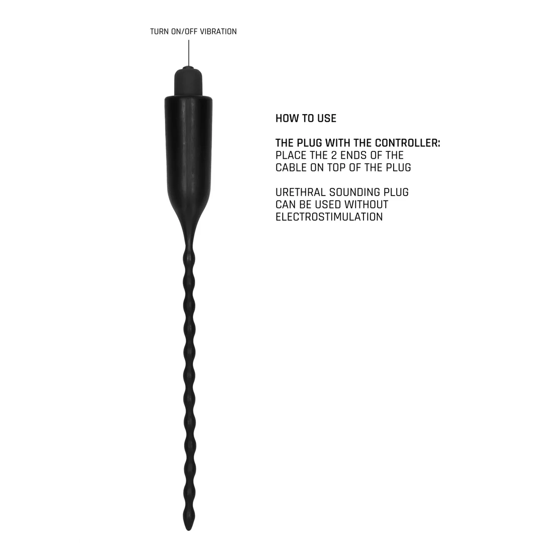 Juguete uretral con mando a distancia: tapón uretral vibrador E-Stimulation - Imagen 6