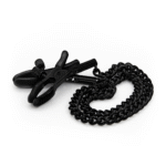 Pinzas negras para pezones Crushious con cadena de unión - Imagen 2