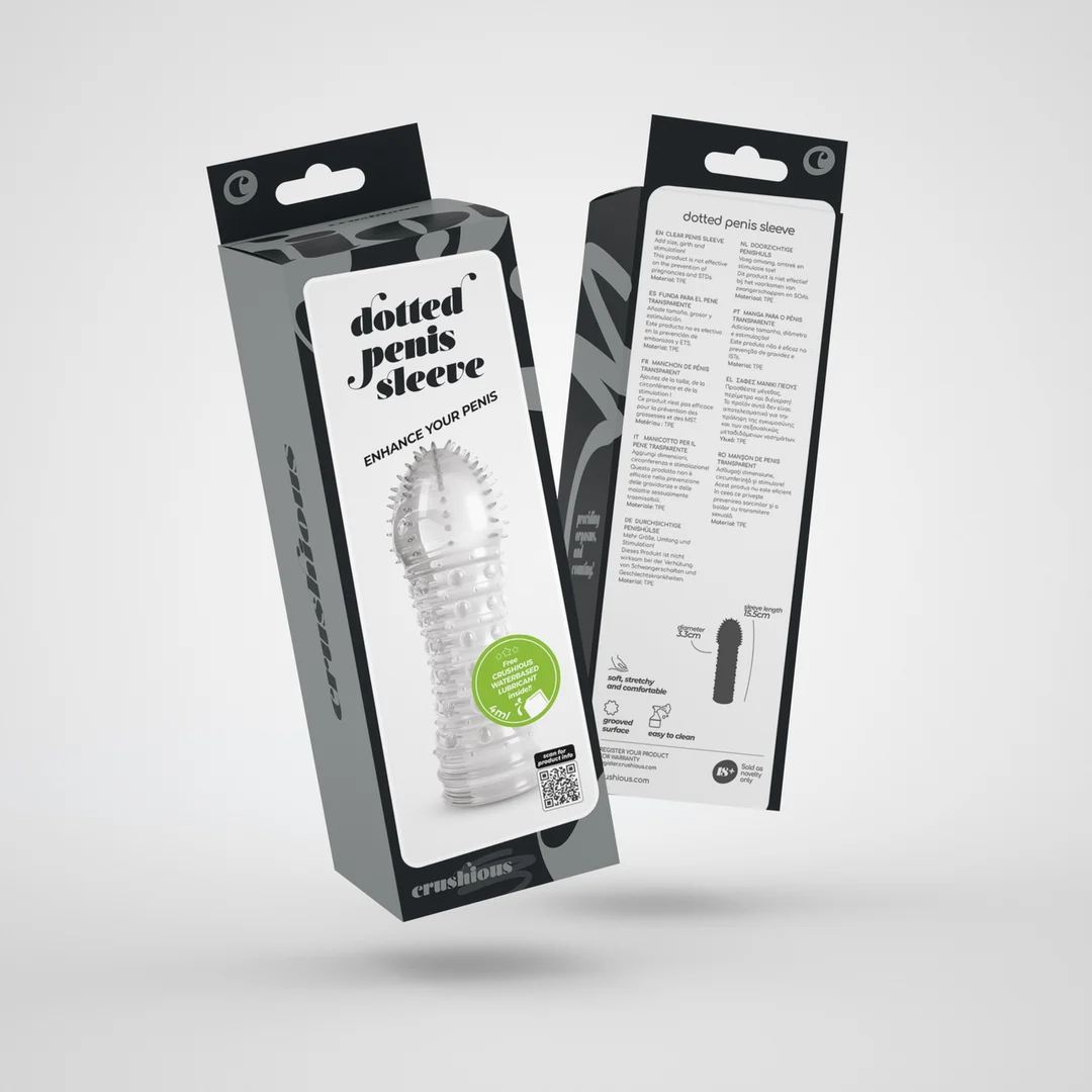 Funda para pene con textura de puntos Crushious - Imagen 1