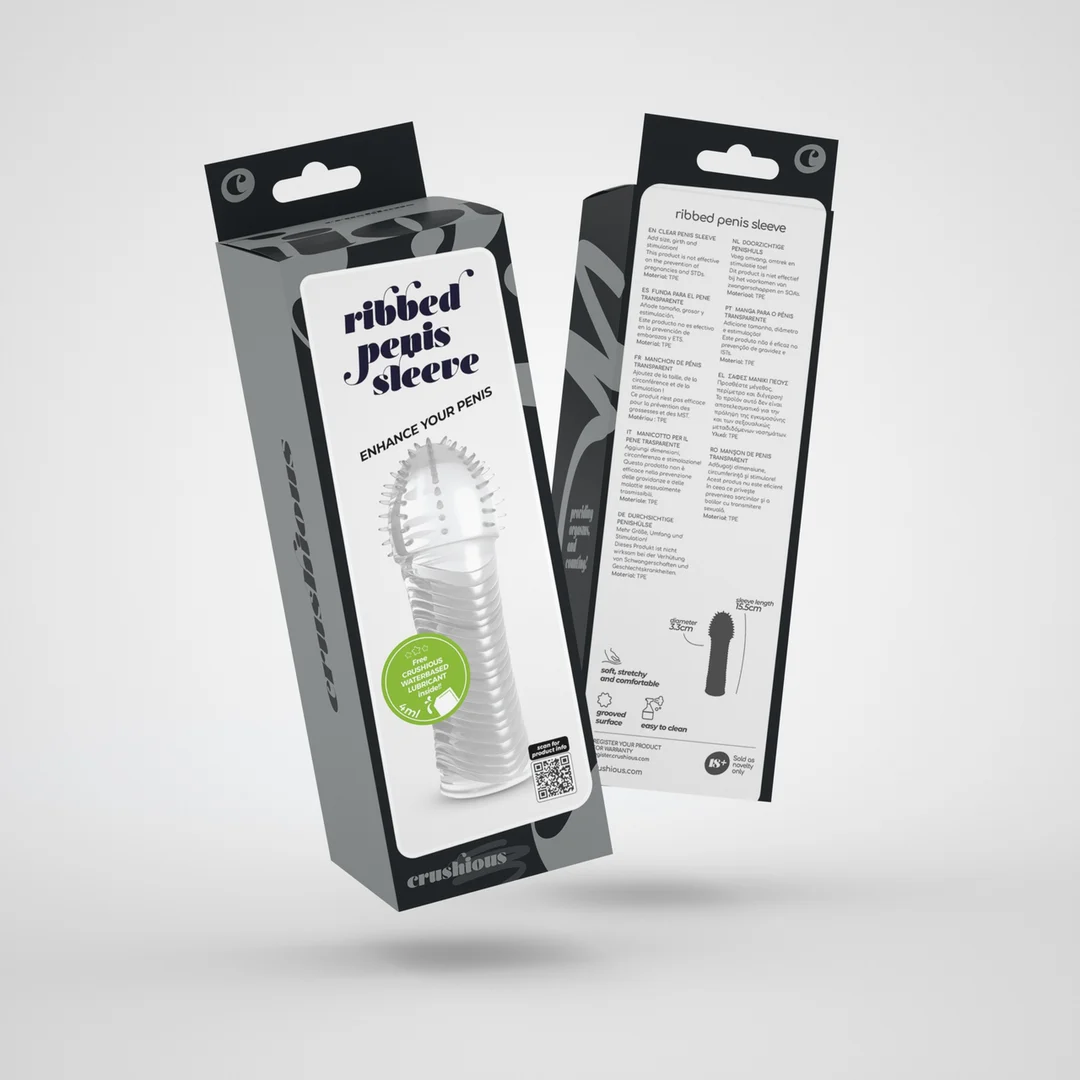 Funda para pene con estrías Crushious - Imagen 1