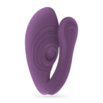 Crushious Pleasuriser, vibrador recargable en C con lubricante, morado - Imagen 4