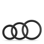 Set de anillos para el pene de silicona Daltons negro - Imagen 2