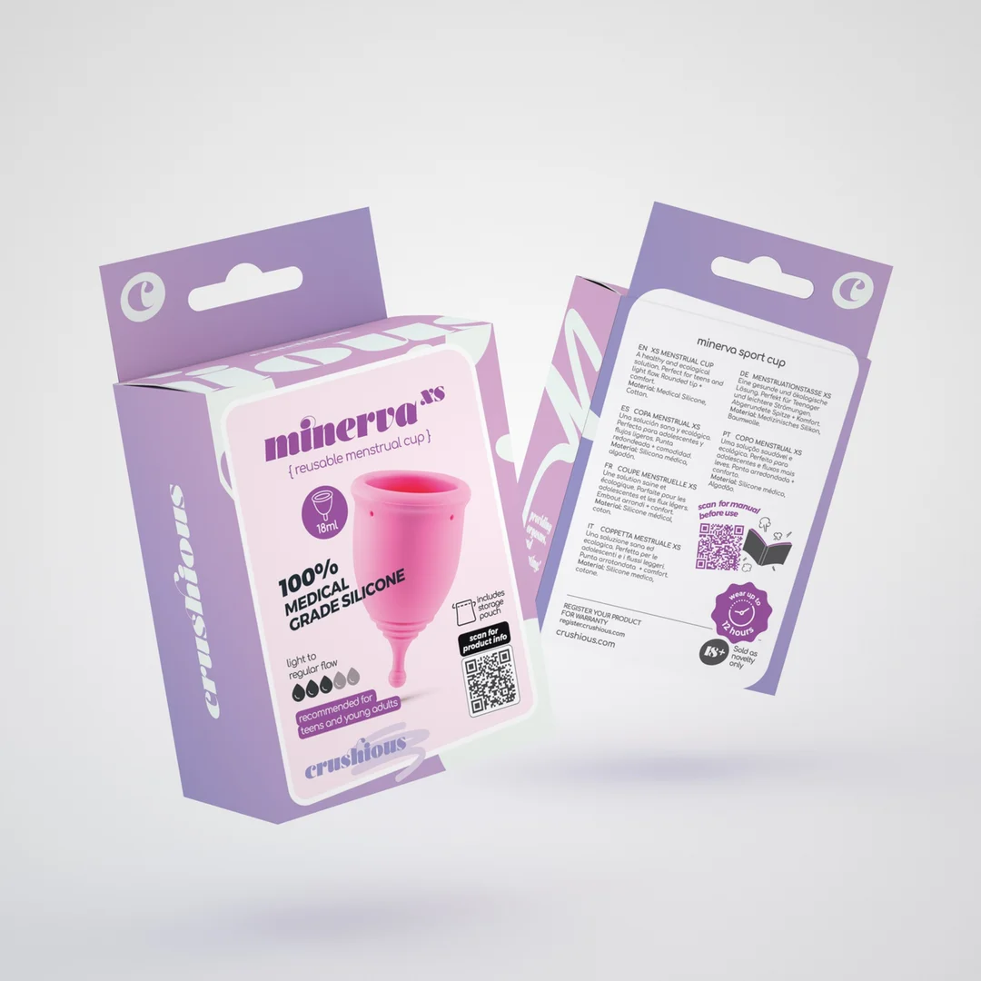 Copa menstrual Crushious Minerva XS rosa - Imagen 1