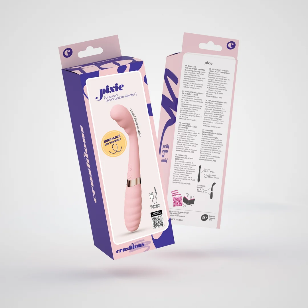 Crushious Pixie vibrador doble flexible rosa - Imagen 1