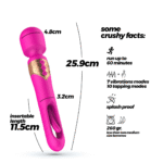 Vibrador masajeador doble Crushious Big Ben con Flicker - Imagen 6