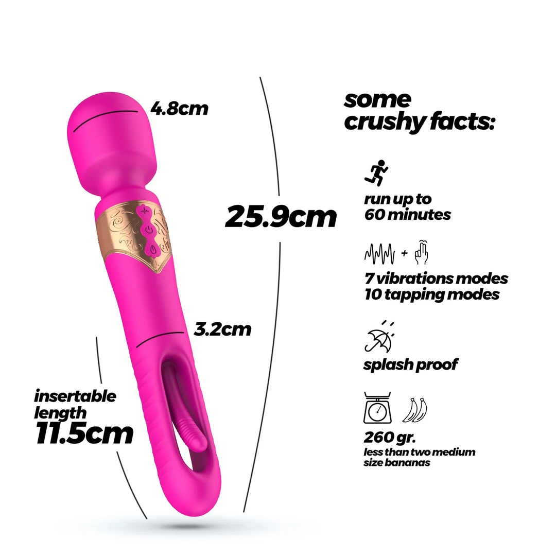 Vibrador masajeador doble Crushious Big Ben con Flicker - Imagen 6