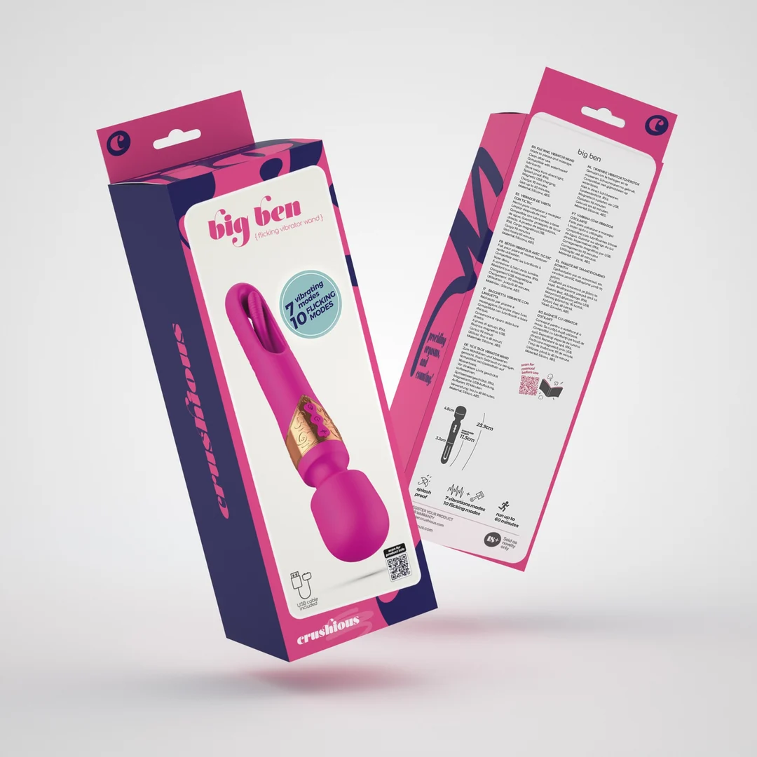 EX24277-2 Vibrador masajeador doble Crushious Big Ben con Flicker - Imagen 1