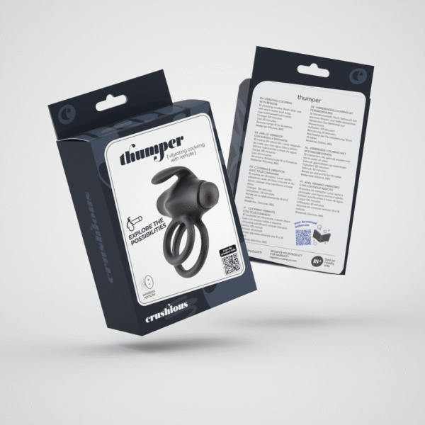 Anillo vibrador doble Crushious Thumper para el pene
