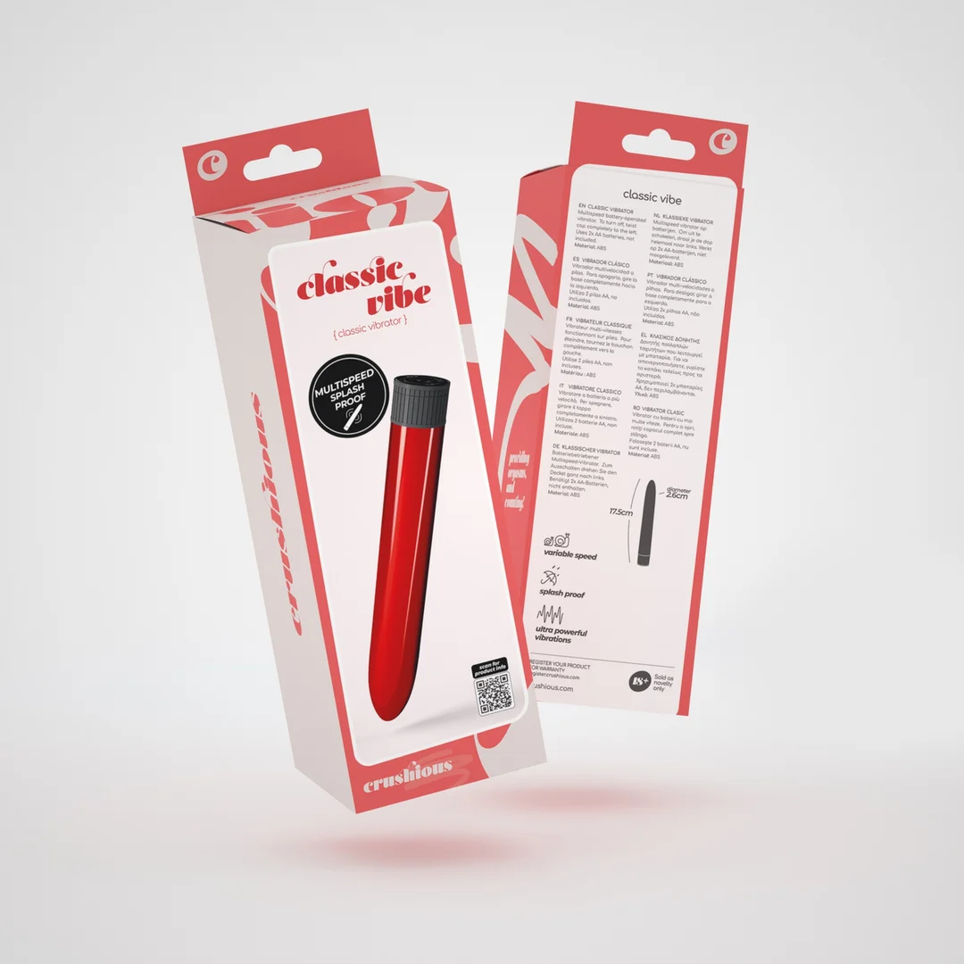 Vibrador Crushious Classic Vibe rojo - Imagen 1