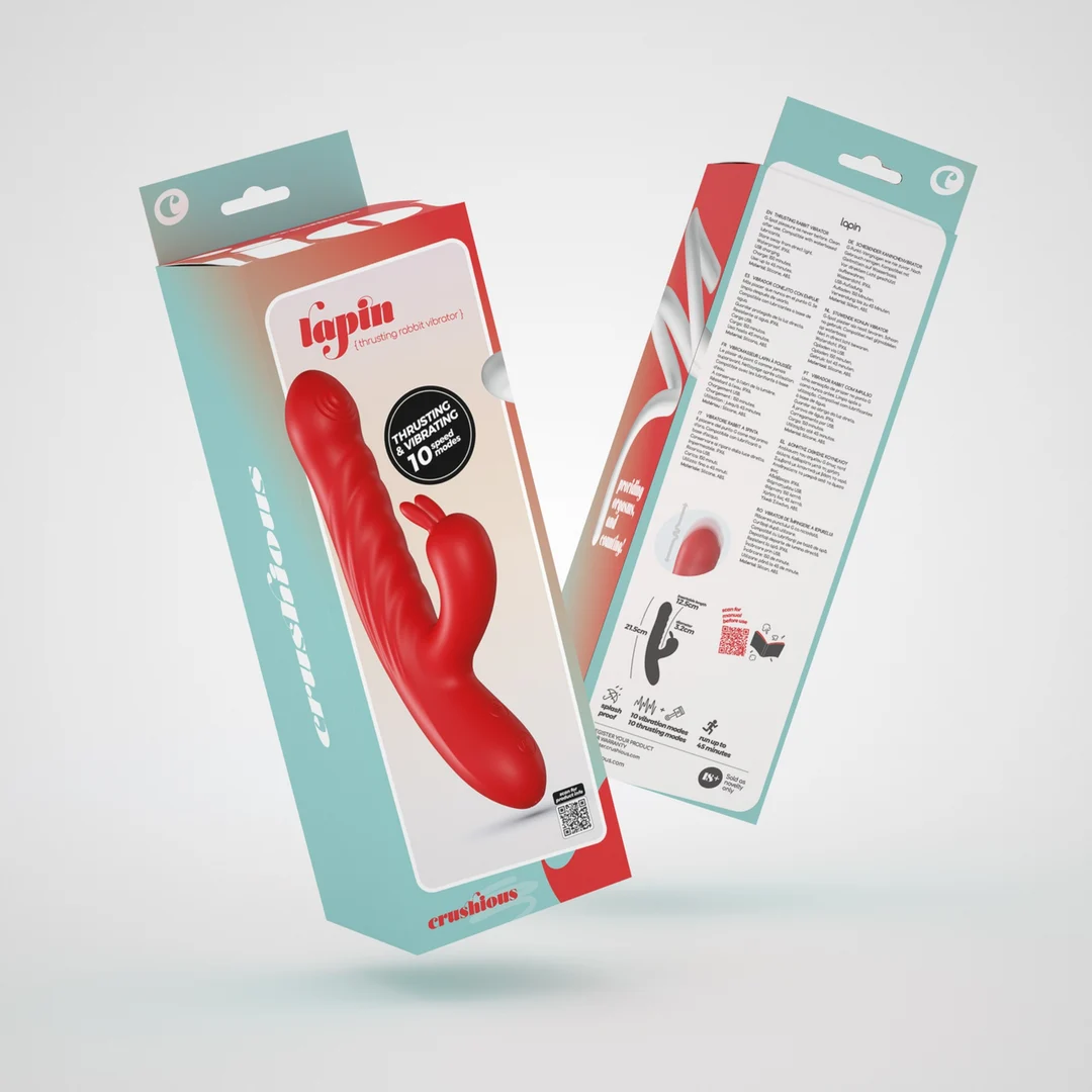 Vibrador conejito Lapin de Crushious con movimiento de empuje - Imagen 1