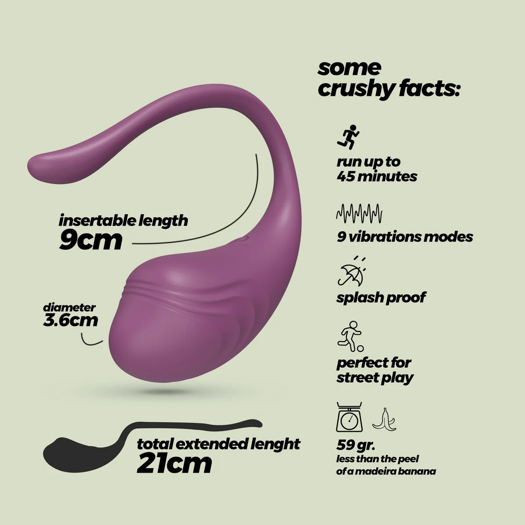 Huevo vibrador Crushious Tamago recargable - Imagen 17