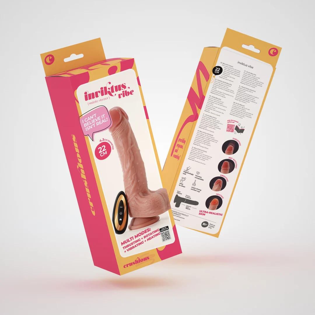 Crushious Inviktus Vibe, vibrador con empuje, rotación y calor - Imagen 1