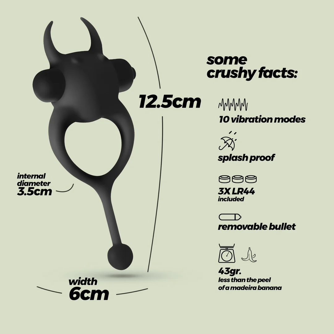 Anillo vibrador para el pene Crushious Daemon - Imagen 5