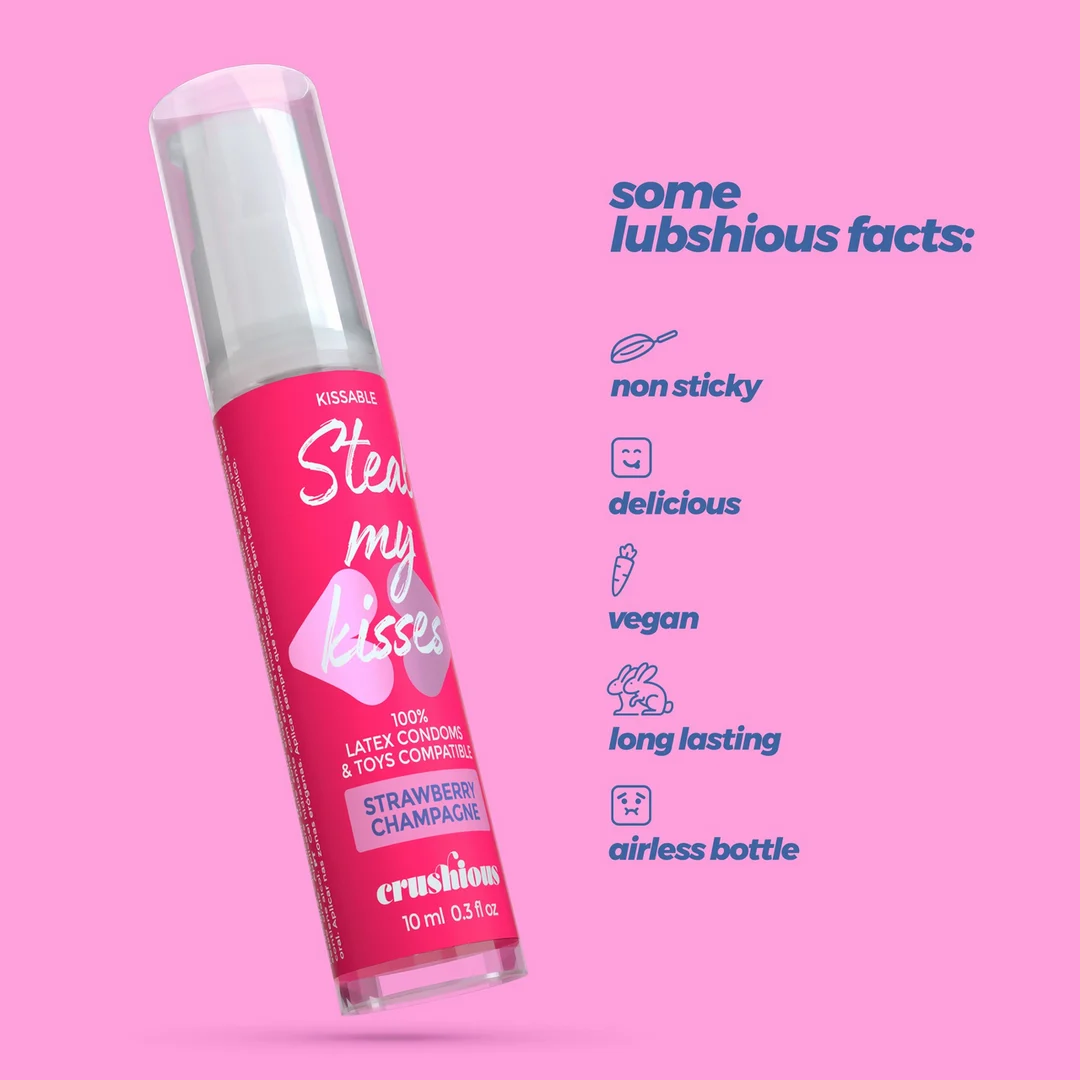 Lubricante Crushious Steal My Kisses con sabor a fresa - Imagen 4