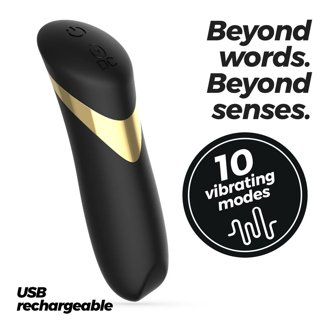 Vibrador tipo bala recargable Crushious Blinders negro - Imagen 6