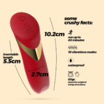 Vibrador tipo bala recargable Crushious Blinders negro - Imagen 11