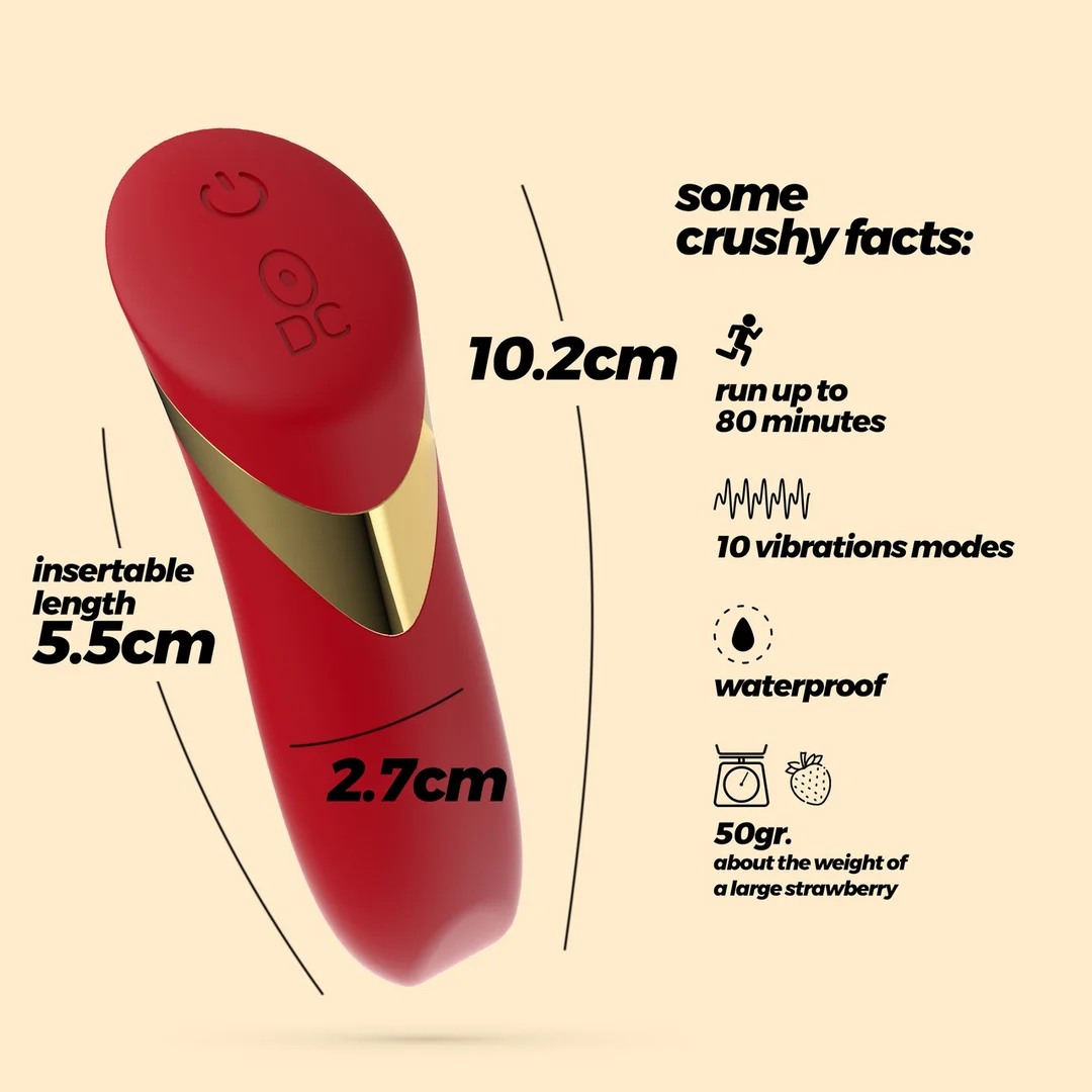 Vibrador tipo bala recargable Crushious Blinders negro - Imagen 11