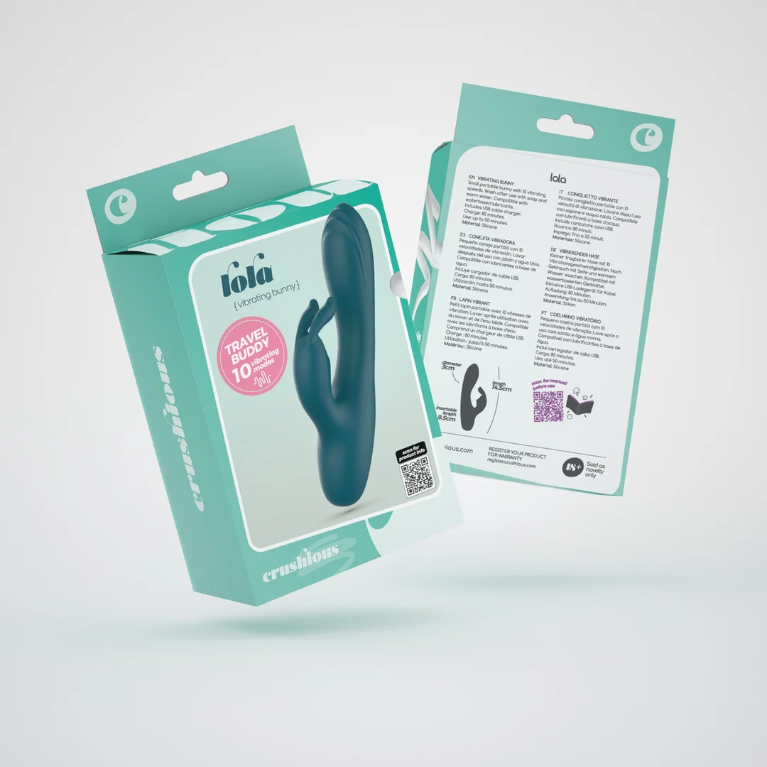 EX46706-2 Vibrador de conejo mini Crushious Lola Esmeralda - Imagen 1