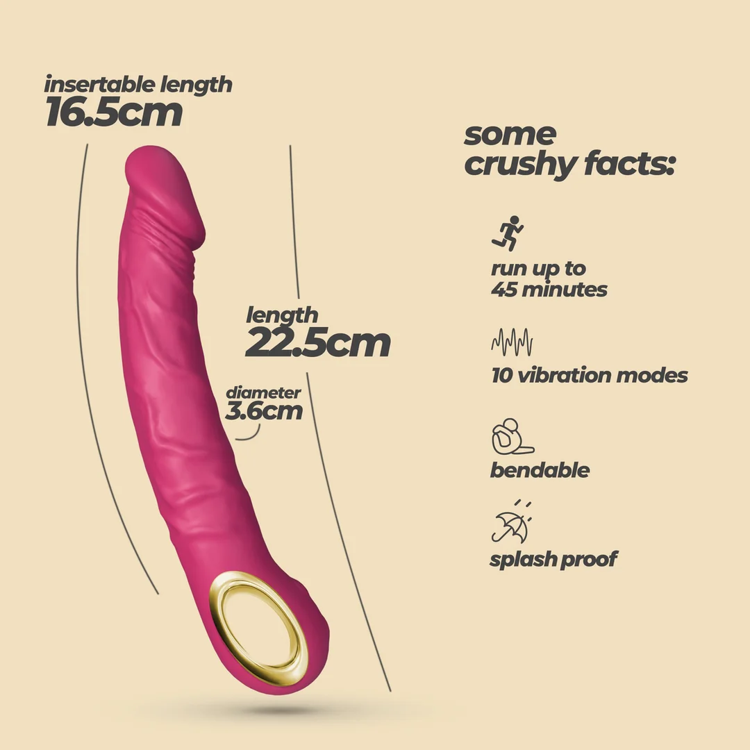 Vibrador flexible Crushious Magnus Bend - Imagen 11
