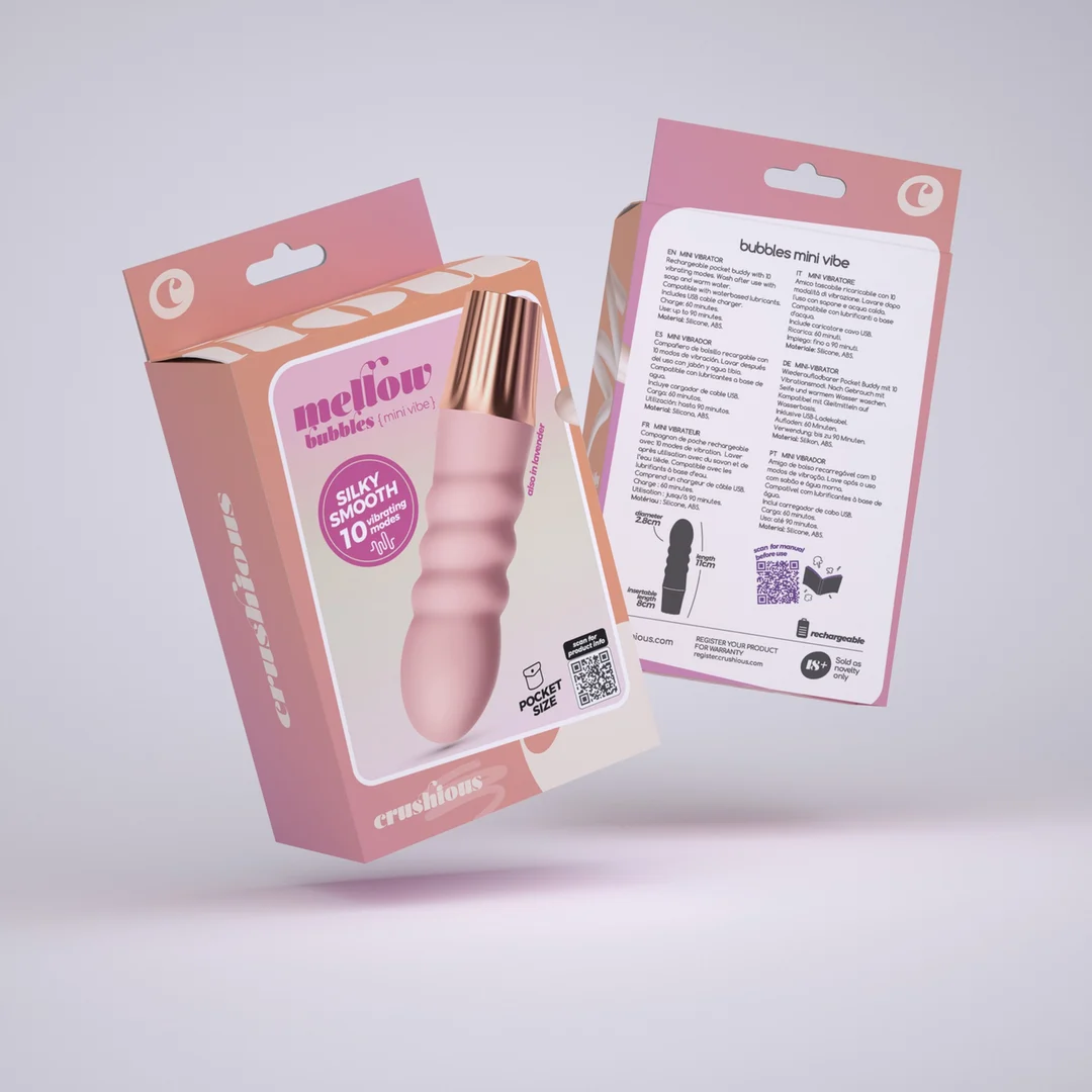Mini vibrador rosa Crushious Mellow Bubbles - Imagen 1
