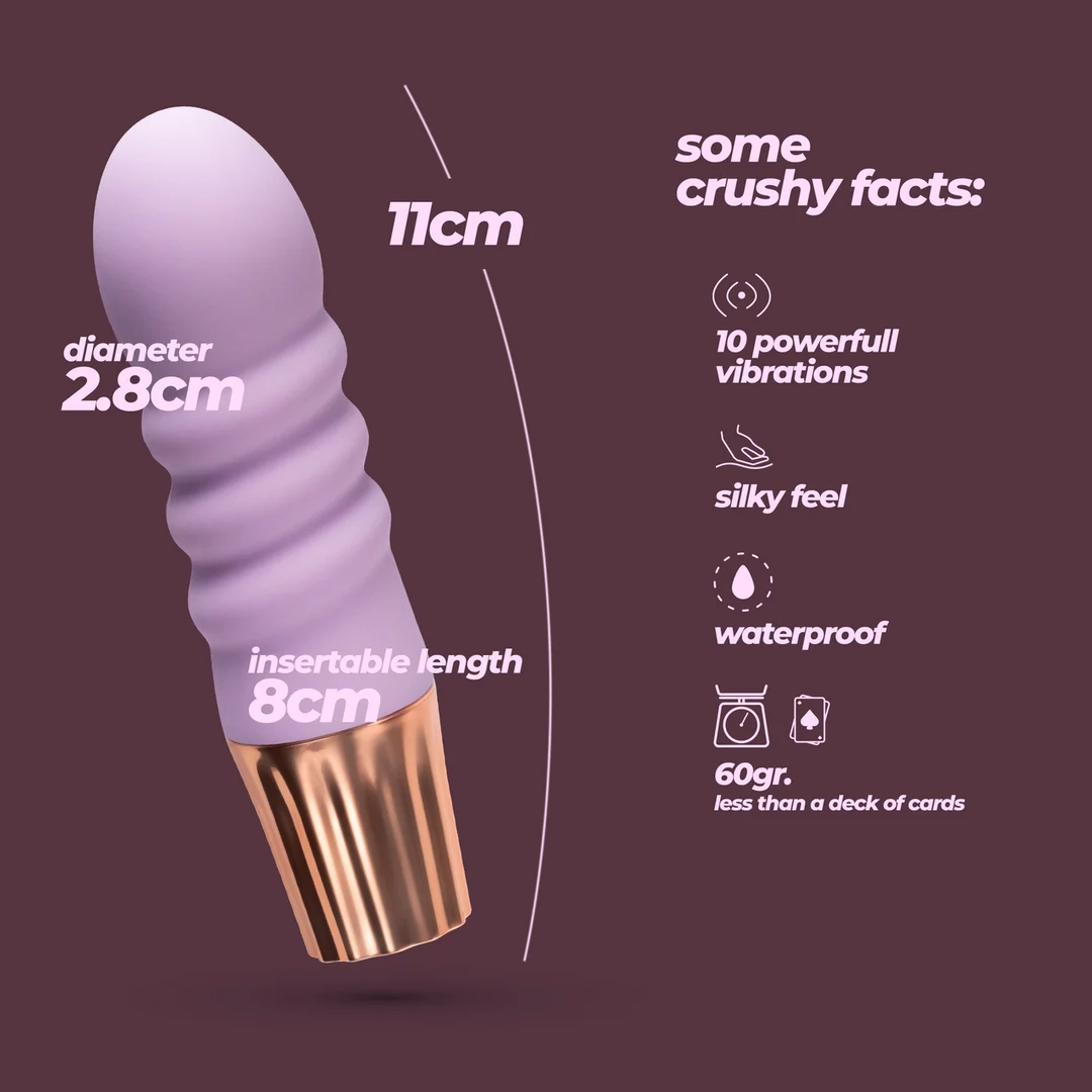 Mini vibrador rosa Crushious Mellow Bubbles - Imagen 11
