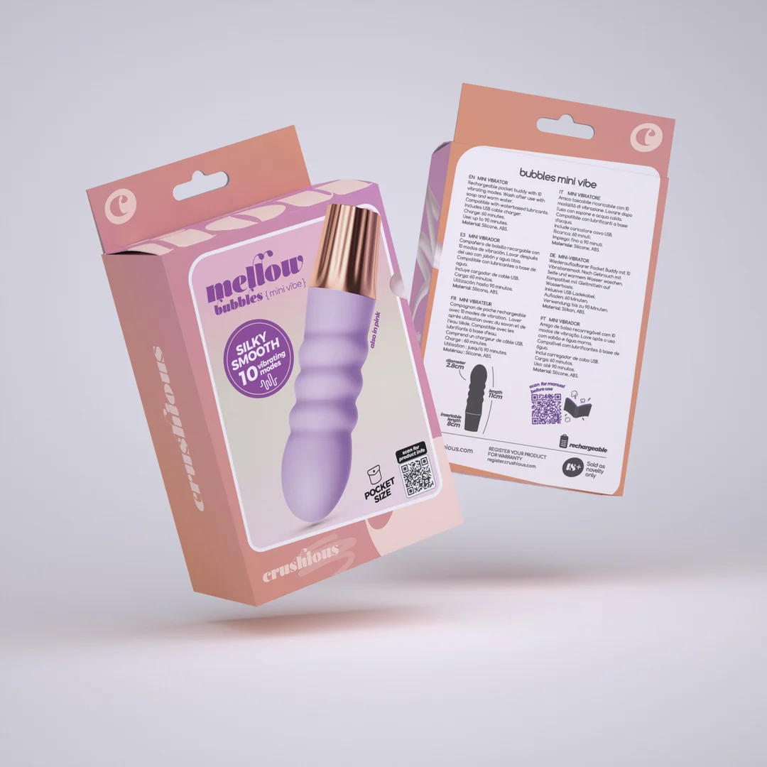 Mini vibrador rosa Crushious Mellow Bubbles - Imagen 7