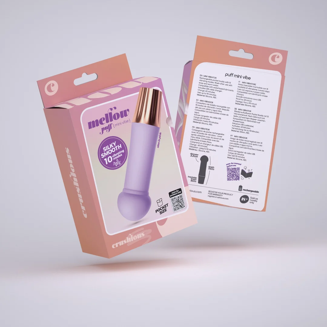Vibrador mini tipo wand Crushious Mellow Puff - Imagen 7